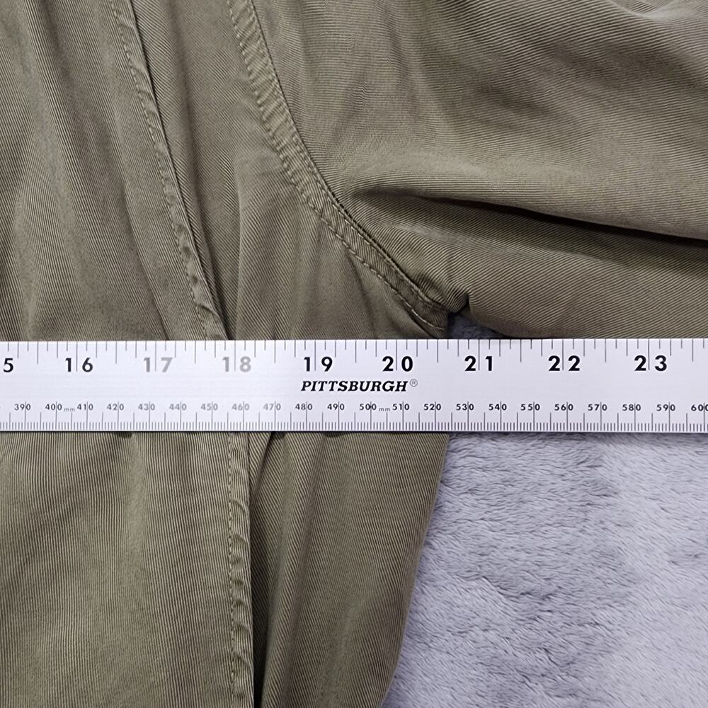 For The Republic Jacket Womens M Green Lyocell Tie Waist Drape Front Lightweight - Picture 6 of 9